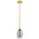 Edison Vaz 5.88" Wide Satin Gold Stemmed Mini Pendant w/ Light Smoke S
