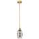 Edison Vaz 5.88"W Brushed Brass Stemmed Mini Pendant w/ Light Smoke Sh