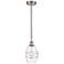 Edison Vaz 5.88"W Brushed Satin Nickel Corded Mini Pendant w/ Clear Sh