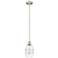 Edison Vaz 5.88"W Brushed Satin Nickel Stemmed Mini Pendant w/ Clear S
