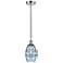 Edison Vaz 5.88"W Chrome Corded Mini Pendant w/ Princess Blue Shade