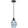 Edison Vaz 5.88"W Oiled Bronze Corded Mini Pendant w/ Princess Blue Sh