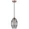 Edison Vaz 8" Wide Antique Copper Corded Mini Pendant w/ Light Smoke S