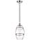 Edison Vaz 8" Wide Polished Chrome Cord Hung Mini Pendant With Clear S