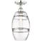 Edison Vaz 8" Wide Polished Nickel Semi-Flush Mount With Clear Shade
