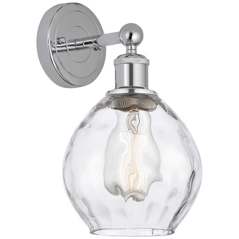Image 1 Edison Waverly 6" Polished Chrome Sconce w/ Clear Shade