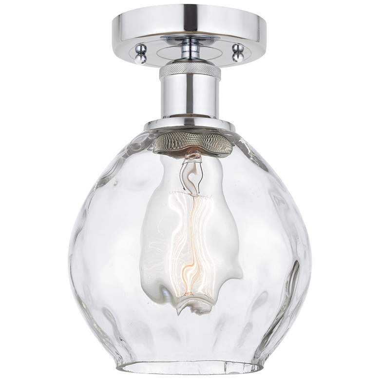 Image 1 Edison Waverly 6" Polished Chrome Semi Flush Mount w/ Clear Shade