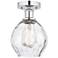 Edison Waverly 6" Polished Chrome Semi Flush Mount w/ Clear Shade