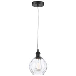 Edison Waverly 6" Wide Matte Black Mini Pendant