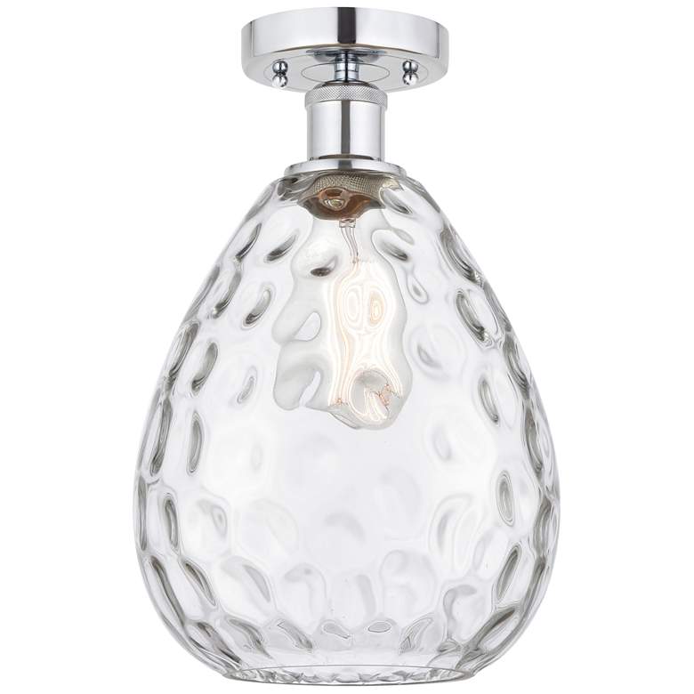 Image 1 Edison Waverly 8" Polished Chrome Semi Flush Mount w/ Clear Shade