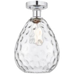 Edison Waverly 8" Polished Chrome Semi Flush Mount w/ Clear Shade