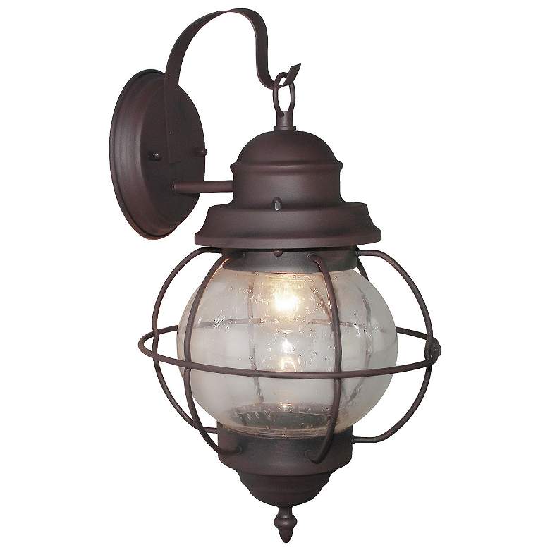 Image 1 Edith 17" High Rust Glass Outdoor Wall Light