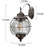 2_Edith 17" High Rust Glass Outdoor Wall Light more views