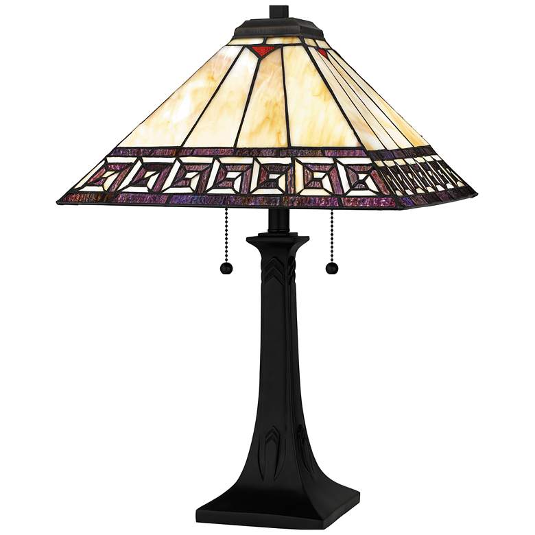 Image 1 Edith 2-Light Matte Black Table Lamp
