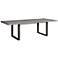 Edna 94 1/2" Wide Concrete and Black Dining Table