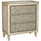 Edom 3-Silver and Gold 3 Drawer Accent Chest