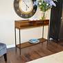 5_Edvin 42" Wide Chestnut Wood Rectangular Console Table more views