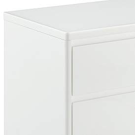 Image2 of Edvin 47 1/4" Wide Matte White Lacquer 3-Drawer Desk more views