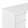 Edvin 47 1/4" Wide Matte White Lacquer 3-Drawer Desk