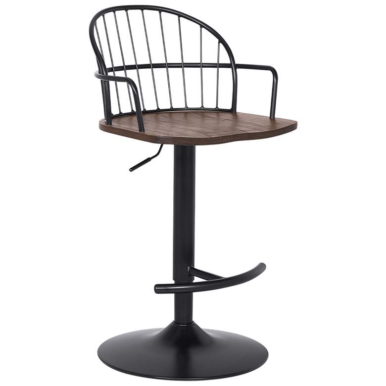 Image 1 Edward Adjustable Barstool in Black Powder Coated Finish