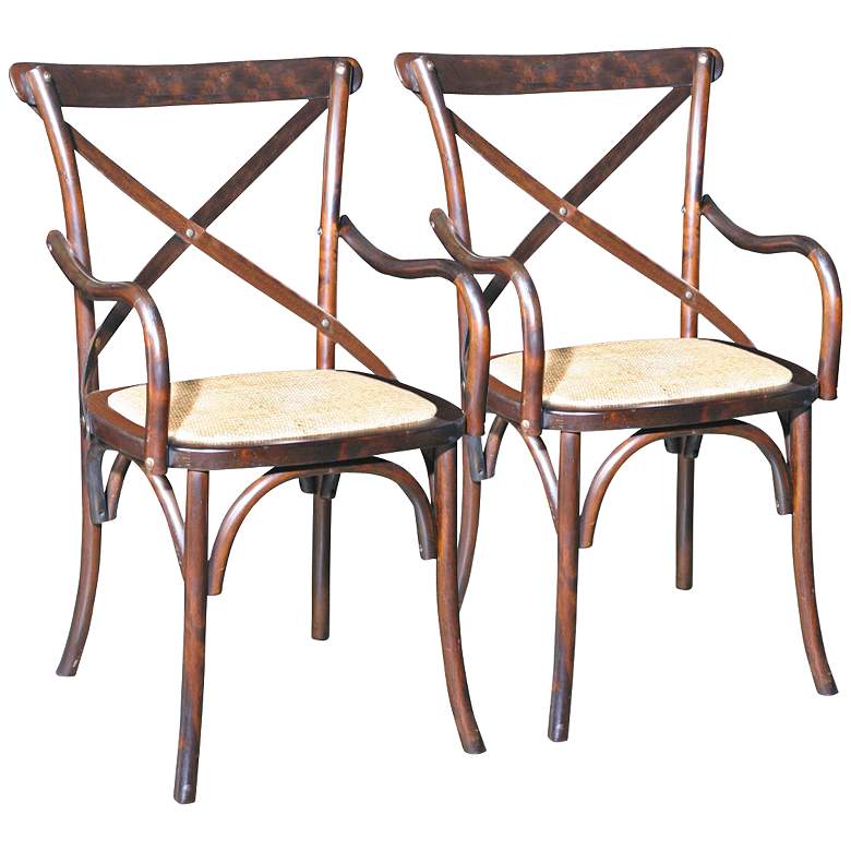 Image 1 Edward Brown Birch Bentwood Dining Chairs Set of 2