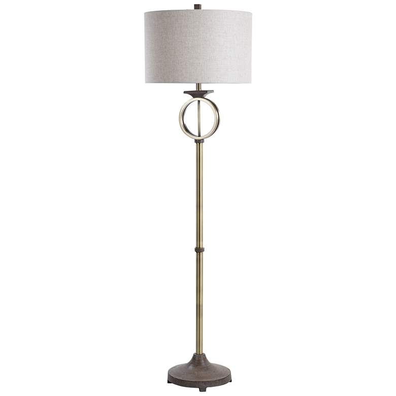 Image 2 Edwards 65 inch High Brass Finish Metal Floor Lamp
