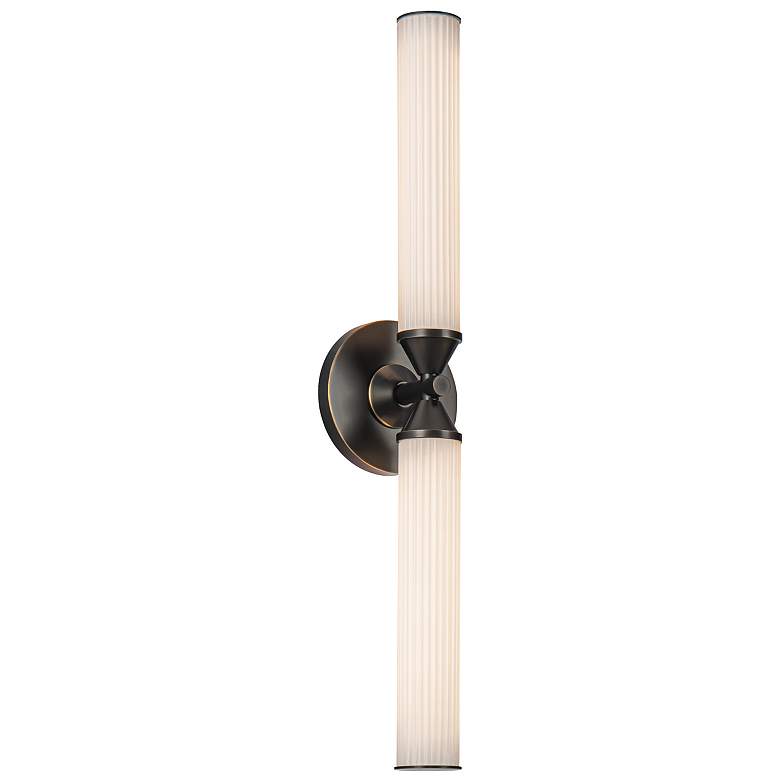 Image 1 Edwin 22 1/2" High Bronze 2-Light ADA LED Wall Sconce