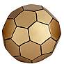Edwin 4" Wide Decorative Small Gold Orbs - Set of 3