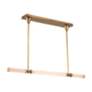 4_Edwin 48" Wide Vintage Brass LED Linear Pendant more views