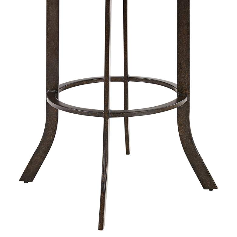 Image 6 Edy 26 inch Brown Faux Leather Swivel Counter Stool with Arms more views