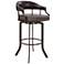 Edy 30" Brown Faux Leather Swivel Barstool