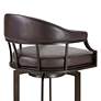 Edy 30" Brown Faux Leather Swivel Barstool