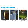 4_EE Systems 11 1/2" High Crystal Diamond 2CCT LED Solar Wall Light more views