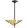 eEquilibrium 2-Light Black Pendant Light with Aged Brass