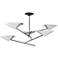 eEquilibrium 5-Light Black Chandelier with Polished Nickel Shade