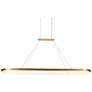 2_Eerie 59" Wide Antique Brass LED Linear Pendant Light more views