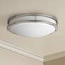 Effie 16" Wide Nickel Round LED Ceiling Light