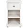 Egg Shell 13" Wide Painted White 1-Drawer Accent Table