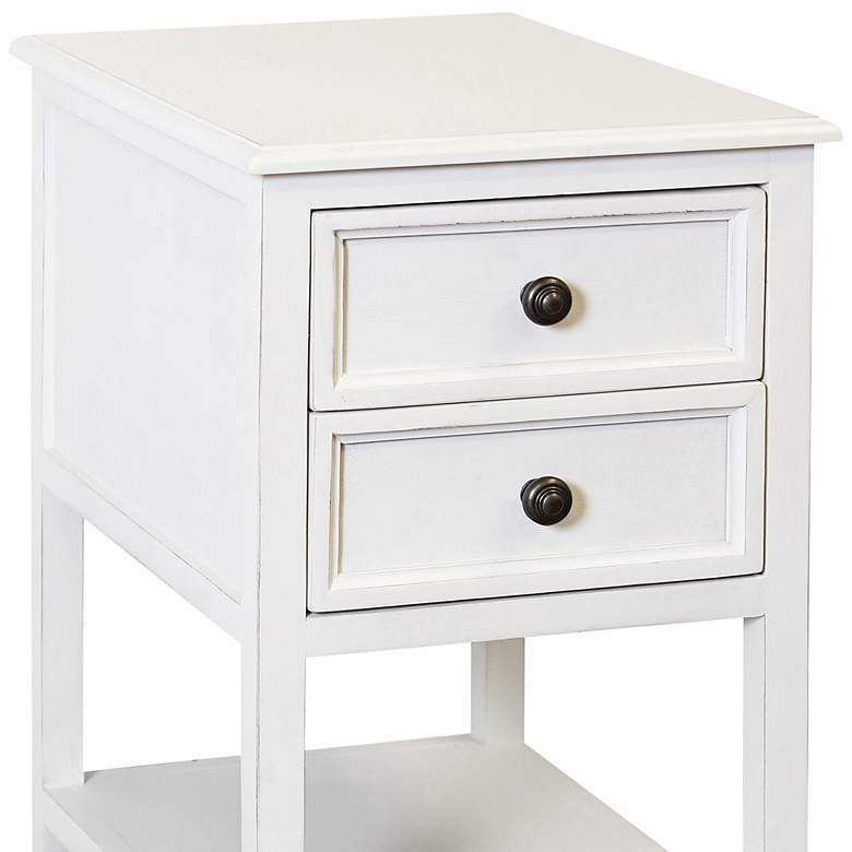 Image 2 Egg Shell 2-Drawer Side Table more views