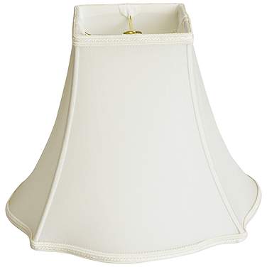 Egg Shell Fancy Bottom Bell Square Shade 8x18x13 (Spider)