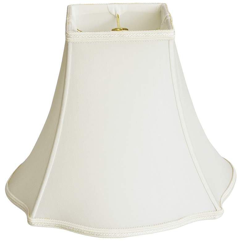 Image 1 Egg Shell Fancy Bottom Bell Square Shade 8x18x13 (Spider)