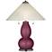 Eggplant Metallic Fulton Table Lamp with Fluted Glass Shade