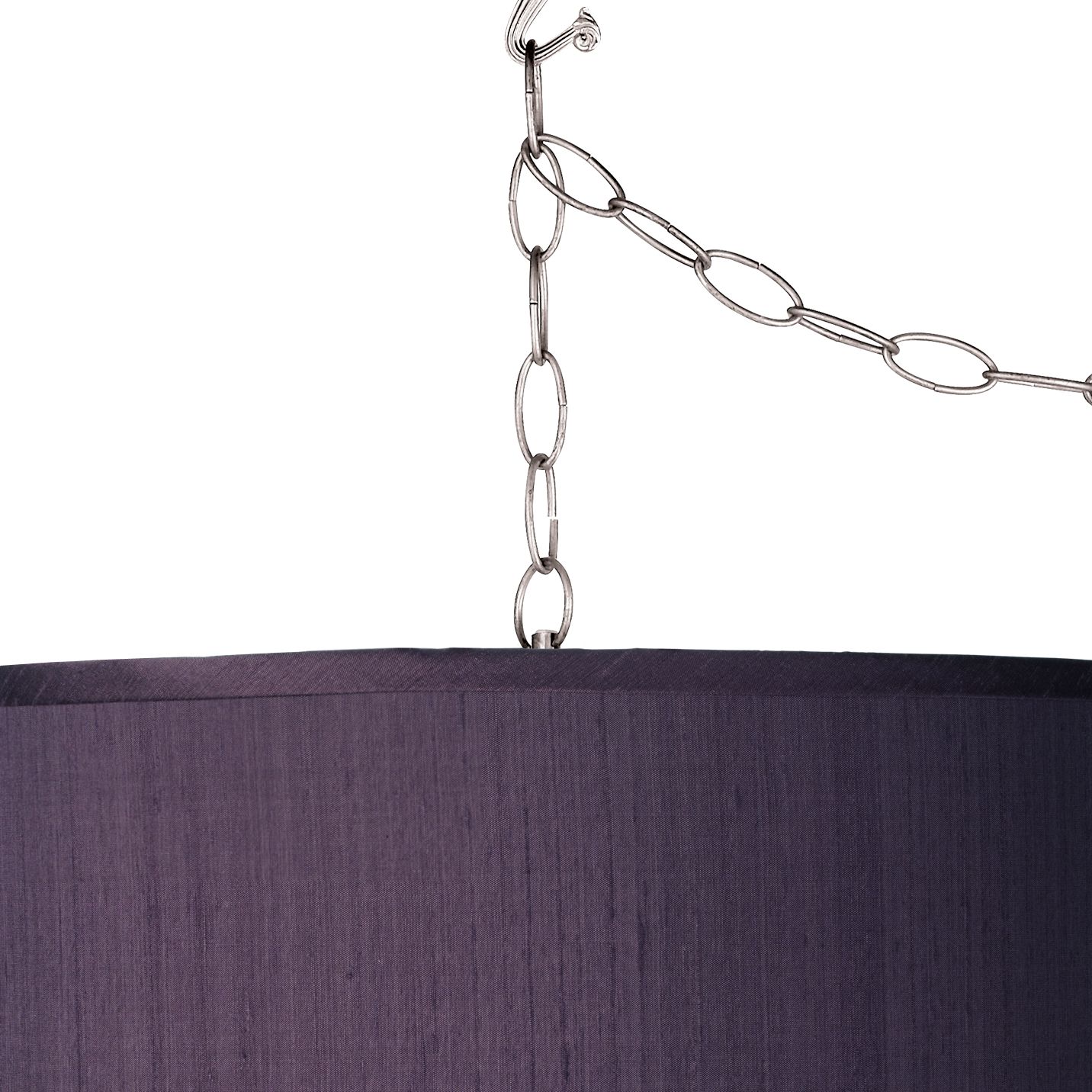 Image 2 Eggplant Purple Shade 13 1/2" Wide Plug-In Swag Pendant Chandelier more views