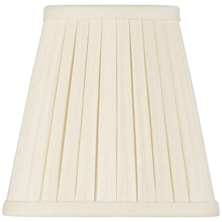 Image 1 Eggshell Box Pleat Linen Shade 3x5x5 (Clip-On)