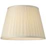 2_Eggshell Box Pleat Silk Shade 6x10x7 (Spider) more views