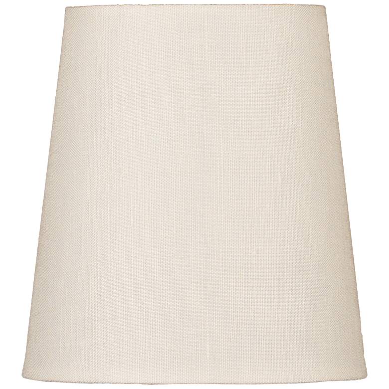 Image 1 Eggshell Drum Hardback Linen Shade 3x4x4.5 (Clip-On)