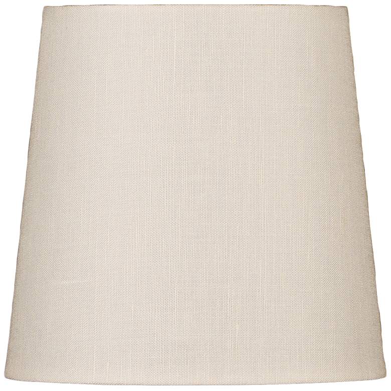 Image 1 Eggshell Drum Hardback Linen Shade 4x5x5 (Clip-On)