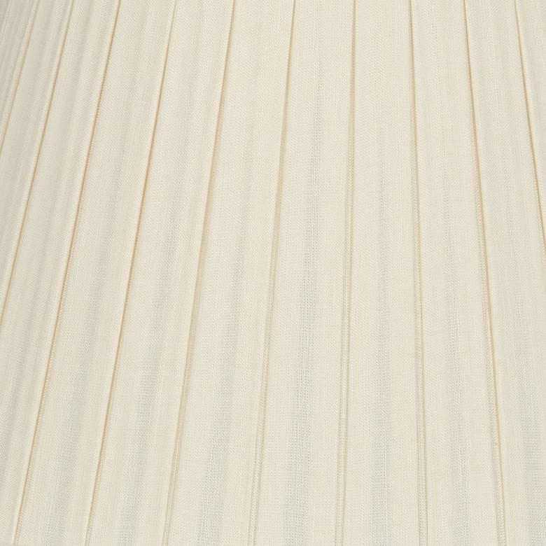 Image 4 Eggshell Empire Linen Box Pleated Lamp Shade 8x12x8 (Spider) more views
