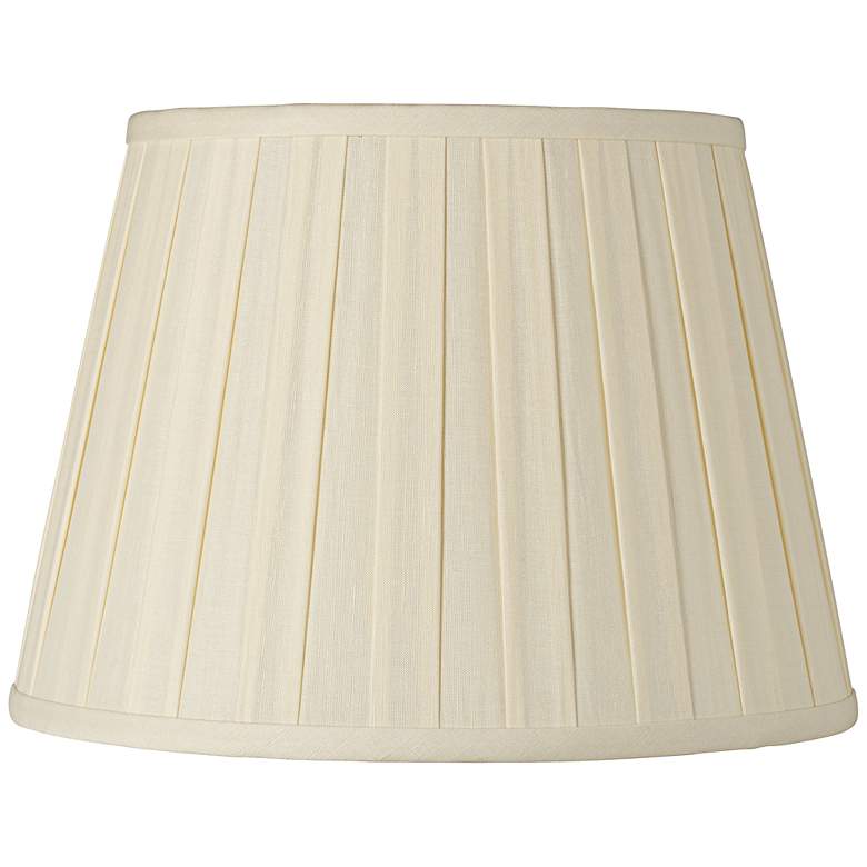 Image 1 Eggshell Euro Box Pleat Shade 10x14x10 (Spider)