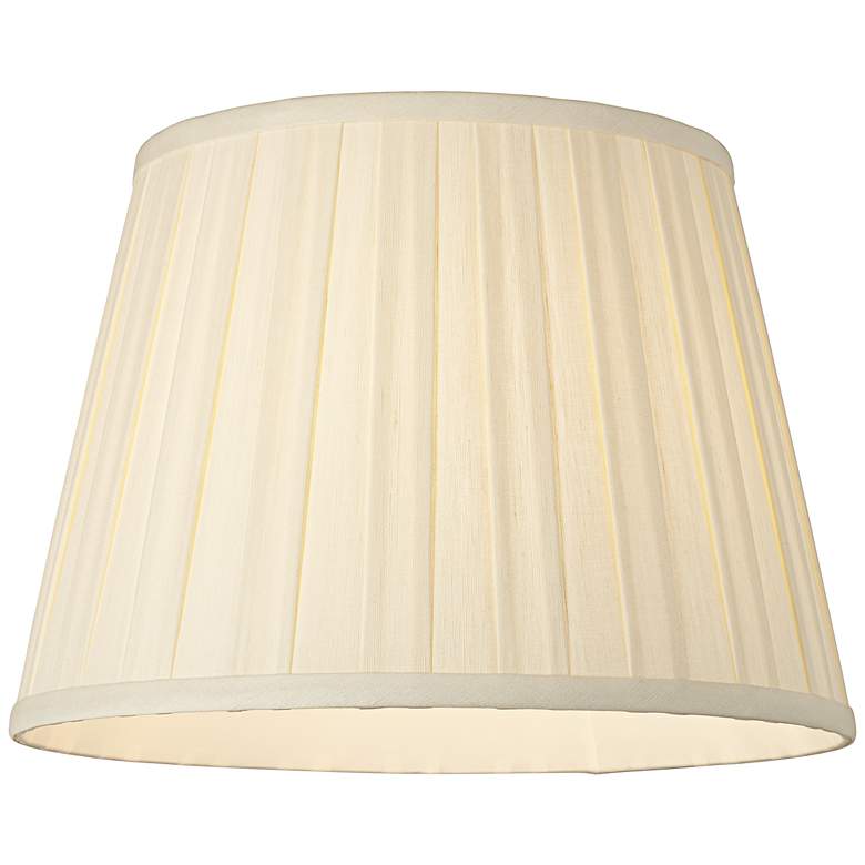 Image 2 Eggshell Euro Box Pleat Shade 10x14x10 (Spider) more views